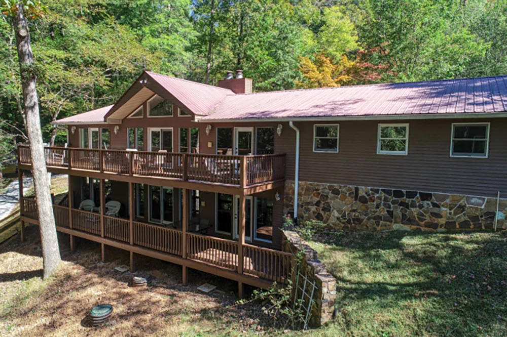 Norris Lake Vacation Rental | Lakeview Oasis — Sleeps 6 | View of Dock from Lake | Norris Lake Villas | Norris Lake House Rental | Norris Lake Cabin Rental | Norris Lake Vacation Rental | Tennessee Lake House Rental | Tennessee Lake Vacation Rental | Tennessee Lake Cabin Rental | Norris Lake House Property Management