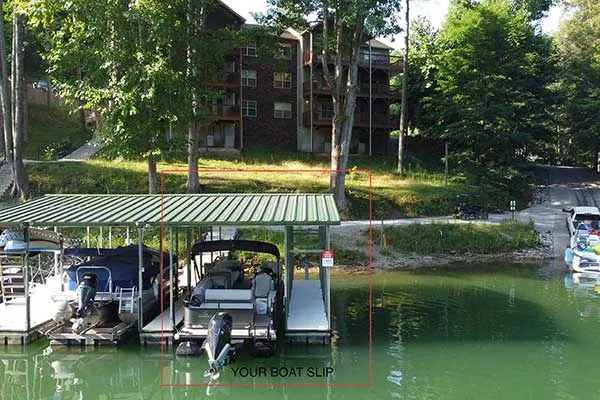 Norris Lake Condo Rental | Lakeside Estates Condo A — Sleeps 10 | View of Dock from Lake | Norris Lake Villas | Norris Lake House Rental | Norris Lake Cabin Rental | Norris Lake Vacation Rental | Tennessee Lake House Rental | Tennessee Lake Vacation Rental | Tennessee Lake Cabin Rental | Norris Lake House Property Management